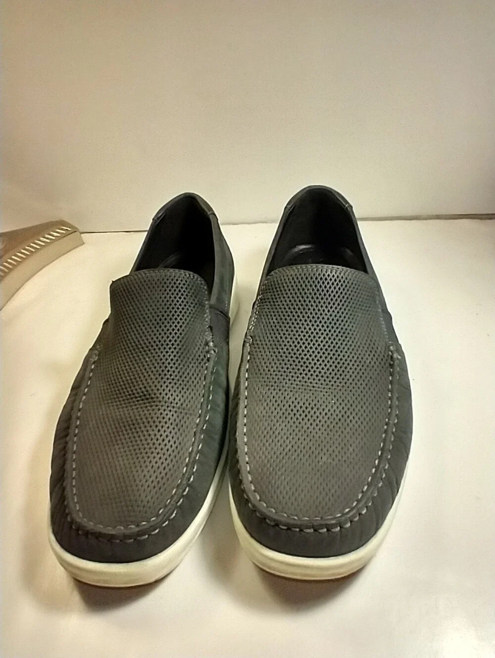 Ecco S Lite Moc Loafers Black Leather Slip On Shoes Men's sz 9(43).